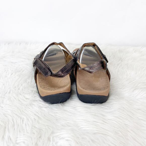 Rockport 8.5 Womens Brown Metallic Leather Gladiator Comfort Sandals - Picture 3 of 10